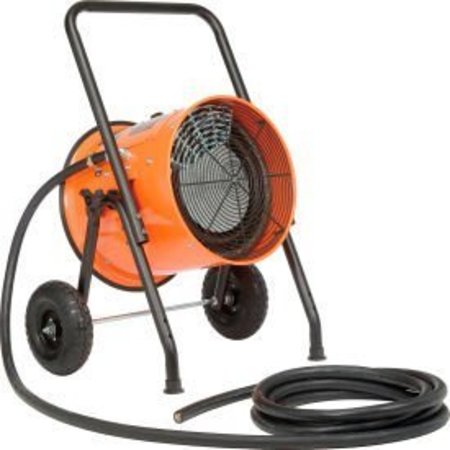 GLOBAL EQUIPMENT 15 KW Portable Electric Salamander Heater 240V, 1 Phase With 25'L Power Cord 653670